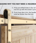 Close-up of All In One Adjustable Gold Barn Door Hardware Kit for a 6 foot 7 inch track with roller guide.