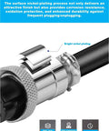 Close-up of GX16 3 Pin Aviation Connector Cable with nickel plating showing durability features and industrial use icons.