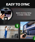 Three Pack 310MHz Delta 3 Garage Door Remote With 8 Dip Switches Replacement, setup process illustration with garage view