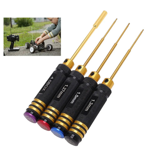 Hex Screwdriver And Socket Repair Tool Kit For Remote Control Cars Boats And Aircraft with black gold hex drivers
