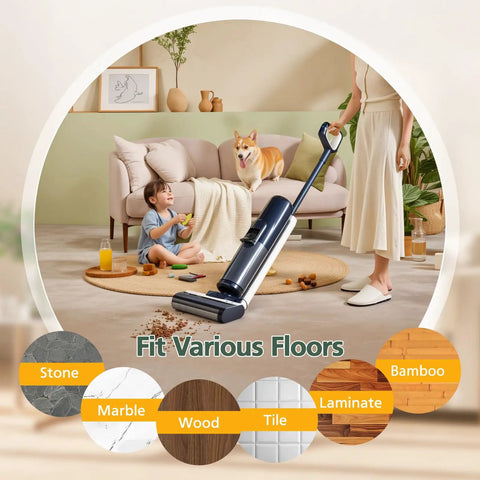 S5 Replacement Brush Rollers And HEPA Filter Set For Floor One S5 Pro Cordless Wet Dry Vacuum Cleaner in living room scene