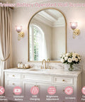 Pair Of Vintage Battery Powered Wall Sconces With Massive 5000Mah Cell And Smart Remote Dimmable Tulip Pink Shades Zero Wiring Headaches Smooth Setup Perfect For Bedroom Or Living Room Vibes, featuring pink glass shades and wireless installation.
