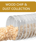 Heavy Duty 4 Inch By 20 Foot Flexible Clear PVC Dust Collection Hose With Carbon Steel Wire Coil venting wood chips