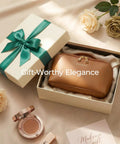 Go To Large Makeup Bag Travel Cosmetic Organizer In PU Leather Flat Open Toiletry Case For Women Wide Opening Pouch Classic Brown Finish in gift box