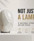 Natural Calcite Stone Lamp With 15 Pound Solid Crystal Handcrafted One Of A Kind Table Lamp With Warm Dimmable Glow Dope Crystal
