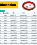 240 Pc All In One NBR Metal Bonded Sealing Washer Kit size chart with 12 metric sizes for hydraulic and oil pipe seals