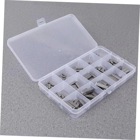 140 Piece Square Parallel Bond Kit Flat Head Machine Keys Connective Pins Solid Steel Build For Tight Workpiece Connections Good For DIY Shelves Electrical Appliances Pro Workshop Assembly This Heavy Duty Key Set Is A Game Changer For Repairs. in organizer case