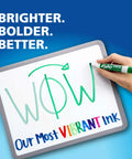 Person writing with Fresh Top Shelf Dry Erase Markers With Low Odor Slick Smooth Glide Formula on a whiteboard.