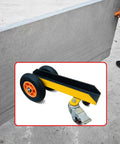Beefy Heavy Duty Sheet Metal Hand Truck With 8.5 Cm 3.3 In Aisle Width, Rugged Manganese Steel Construction, Rust Resistant Coating, Built For I Beam And H Beam Tracks, Durable And Stable, 8 Inch Pneumatic Dual Wheels And Swivel on drywall panel