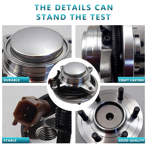 2 Pack Front Wheel Bearing Hub Assembly 515176 Fits Ford F150 2018 2019 2020 F150 RWD 6 Lug shown in detailed views