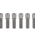 Six M8 x 25mm titanium bolts with washers for BMX stem (6-pack)