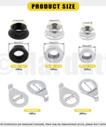 Mardatt 60‑Piece bike wheel axle nuts and washers kit: black and silver hex flange nuts (M8/M9.5/M10) with hub washers
