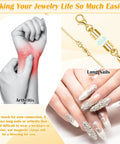 Six Styles Magnetic Necklace Clasps Set With Twenty Pieces Extra Strong Magnets Jewelry Clasp Extenders for easy use with arthritis and long nails