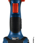 Front view of 18V EC Brushless Hammer Drill Driver with Bluetooth Connectivity, half inch chuck, rugged design, connected ready.