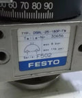 Buttery Smooth Rotary Vane Pneumatic Actuator With Double Acting Swivel Motion and Elastic Cushioning Ends labeled Festo actuator.