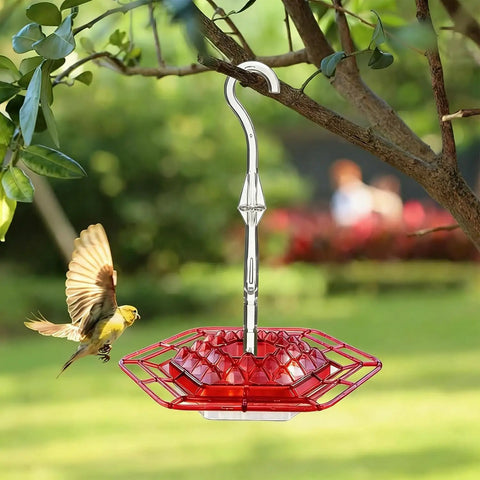 Two Pack Outdoor Hanging Hummingbird Feeders 16 Ounce Capacity With 30 Bee Proof And Leak Proof Feeding Ports Easy Clean Bird Feeder
