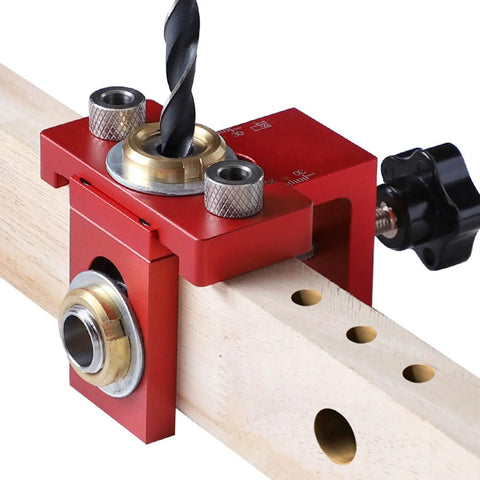 Compact Aluminum Pocket Hole Jig Kit For Woodworking With Accurate Dowel Locator And Furniture Assembly Tool Tough Aluminum Alloy Guide