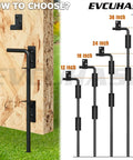 Keep Your Backyard Gate Locking Down Tight With This Straight Up Tough 12 Inch Cane Bolt Drop Rod Solid Steel Security Stopper for Wood Metal Vinyl Fences No Rust Just A Ridiculously Strong Ground Latch That Works Like A Champ shown next to various lengths for selection.