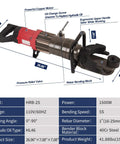 Heavy Duty 1.5kw Electric Hydraulic Rebar Bender Machine With Powerful Motor Bends Up To 1 Inch #8 Bar Easily close-up view showing features.