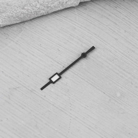 Black Stainless Steel Second Hand For NH35 NH36 4R 7S NH38 Watch Movements Replacement Part on wooden surface