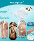 Transparent Film Dressing 50 Pack No Hassle Waterproof Clear Bandages 4 by 5 Inches used for showering, tattoo aftercare, swimming.