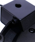 Close-up of clamp and L-rod from Pro 8 Inch Dual Zone Mesh Drum Pad Bundle With Clamp L Rod And 10ft Silverline Trigger Cable Velocity Sensitive Pads For Real Acoustic Feel Compatible With Roland Yamaha Simmons Ion Kits