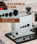 Close-up of Beefy 60W Electric Wire Stripping Machine with visible depth gauge and protective cover for easy copper core separation.