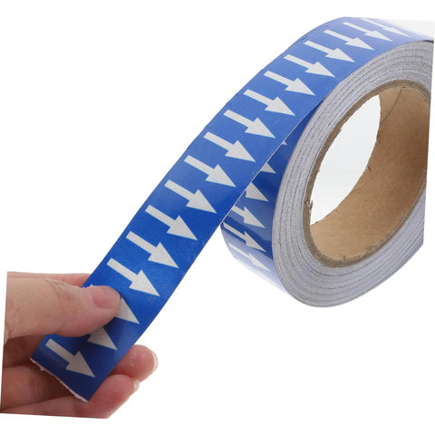 Heavy Duty Industrial Arrow Direction Tape For Chemical Plants And Fire Stations With Slick Weatherproof Adhesive Pipe Labels That Make Gas Line Tracking A Breeze On Any Jobsite