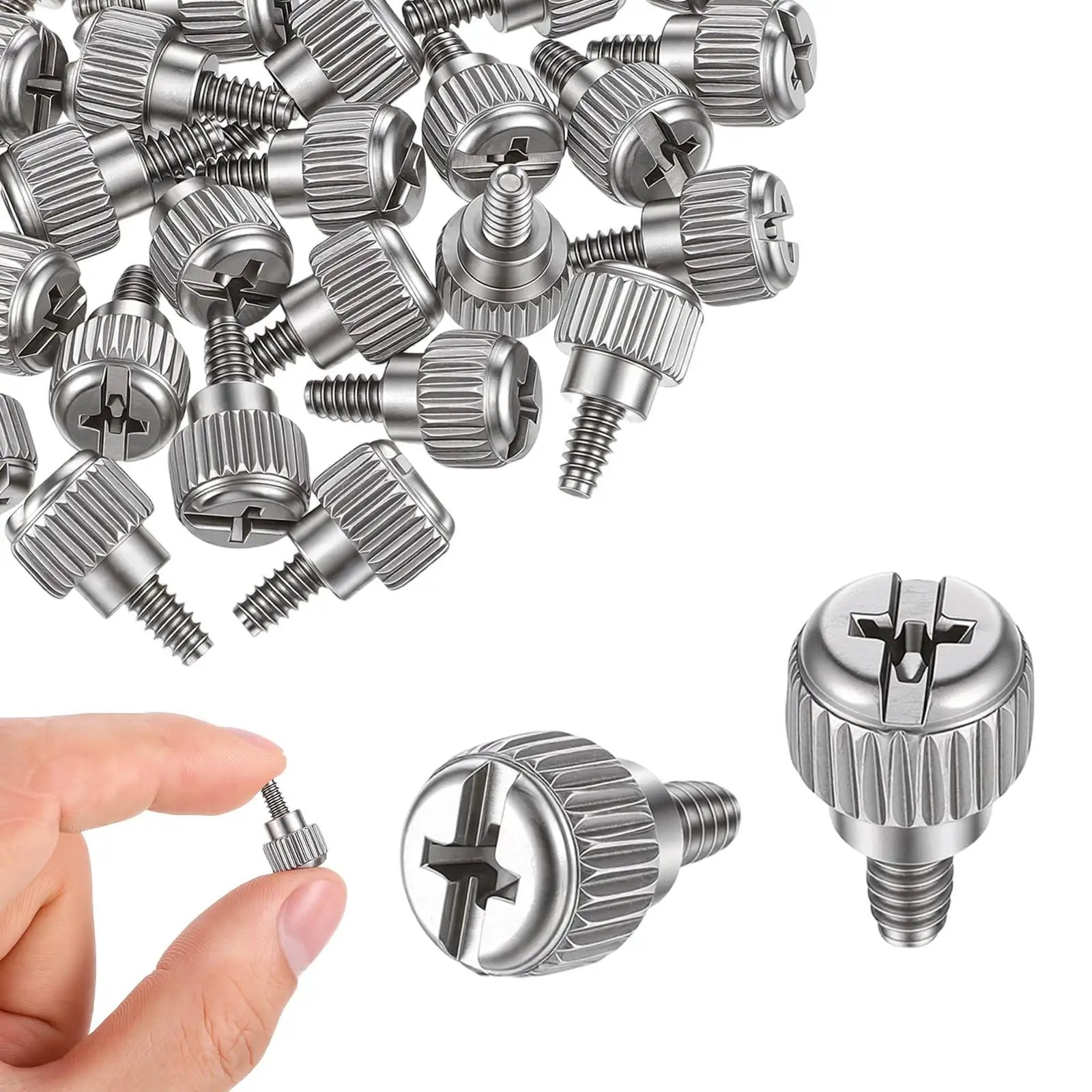 30 Piece Knurled Thumb Screw Set For PC Case, Steel