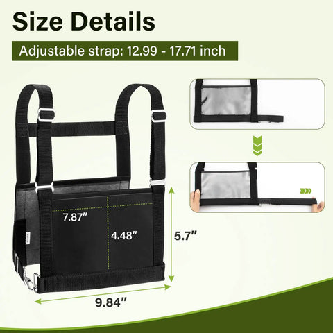 Adjustable Exhibitor Number Harness For 4 H And FFA Shows With 1 Inch Nylon Webbing Lightning Fast Number Change For Youth And Ladies