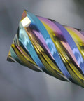 Close-up of Must-Have Carbide End Mills Six Flute Square Milling Cutter With DLC Coating and High Helix Angle