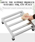 Set Of Two Heavy Duty Stainless Steel Dunnage Racks With 13.8 Inch Long By 13.8 Inch Wide, 3.9 Inch High, 1000 Plus Pound Capacity