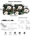 Pattern information for Vintage Floral Peel And Stick Wallpaper Black White And Green Removable Repositionable Textured Matte Finish Washable