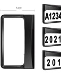 Solar Address Sign With Lighted House Numbers For Home Outdoor Waterproof Address Plaque For Garden Yard Or Street Energy Saving Solar Panel Easy No Wiring Setup Durable Weatherproof LED Door Number Plate showing dimensions and house number variations.