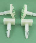 Heavy Duty Nylon Pcb Standoffs With Super Strong Adhesive Backing showing three 11mm spacer units from a top-down view.