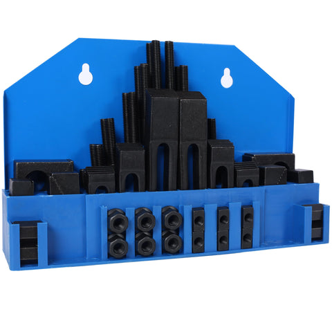 58Piece T Slot Clamping Kit For Mills And Machinists With T Slot Cleaner And Tightening Wrench, Pro Grade Tool Steel