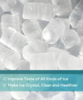 Pro Grade Ice Maker Cleaner And Descaler Powder With Organic Citric Acid, 4 Uses, Individually Packed, Safe For All Brands, Nickel Safe, Stainless Steel And Chrome Safe, Odor Free And Non Toxic ice cubes