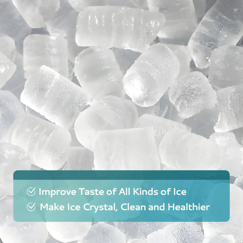 Pro Grade Ice Maker Cleaner And Descaler Powder With Organic Citric Acid, 4 Uses, Individually Packed, Safe For All Brands, Nickel Safe, Stainless Steel And Chrome Safe, Odor Free And Non Toxic ice cubes