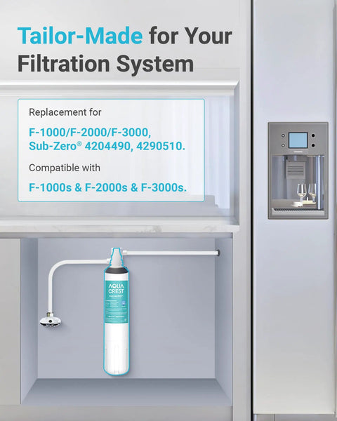 Water Filter Replacement For InSinkErator F 1000 F 2000 And F 3000 With Activated Carbon Block Reduces Chlorine installed under sink
