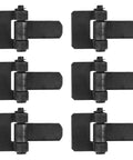 Six Pack Heavy Duty Weld On Door Hinges Long Leaf Design Rock Solid Steel 305 Degree Swing For Fences Gates Sheds, black steel hinges.