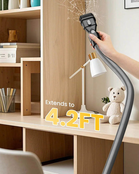 Cordless Vacuum Cleaner For Dewalt 20V Battery Compatible 7 In 1 Lightweight Stick Vacuum With flexible hose extending 4.2ft