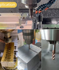 1/8 Inch Tungsten Carbide Corner Radius End Mill With TiSiN Coating used in CNC machining applications on metal surfaces