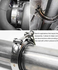 3 Inch V Band Exhaust Clamp Set For Turbo Downpipes Stainless Steel 304 Quick Release V Band Flange For Pickup Trucks