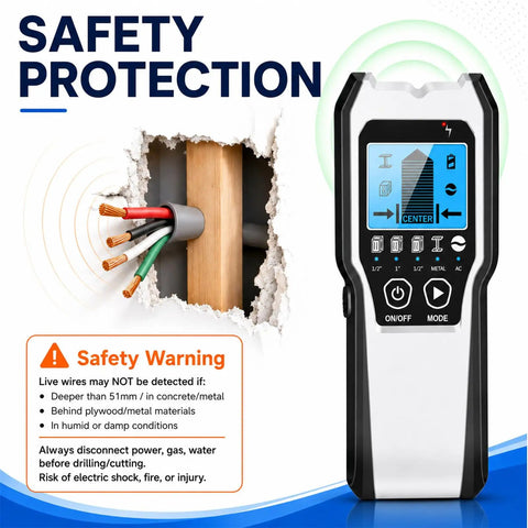 Straight Up Reliable Stud Finder Wall Scanner Five In One Upgraded Drywall Detector With Bright Lcd Panel And Sharp Audio Alerts For Locating Wood Metal Ac Wire Pipes And Joists Dead On Target
