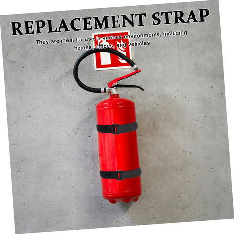 20 Pack Black Stretch Fabric Fire Extinguisher Mounting Straps For Hose And Vehicle Use securing red extinguisher