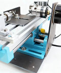 ERoomQ Micro Metal Lathe With Variable 7000 RPM Speed for high precision milling showing dual bearing motor and components.