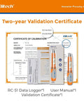 Go-To RC-51H USB Temperature Data Logger Reusable Digital Recorder For Medical Refrigerators And Food Cold Chain, Programmable Thermometer Monitor With 32000 Data Points, High Accuracy, Quick PDF Export Without Software. Calibration certificate and user manual