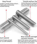 Durable 304 Stainless Steel Fully Threaded Rod Hardware Kit With Hex Nuts And Flat Washers For DIY Clamps And Hangers