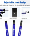 Upgrade Extension Clamp Tool For Tight Spaces Your Third Hand Vise Grip with adjustable jaws and non-slip design