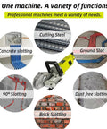 Kickass Electric Wall Chaser And Groove Cutting Machine Built To Slice Through Brick Concrete Without Breaking a Sweat Ergonomic Heavy Duty Tool for various slotting functions.